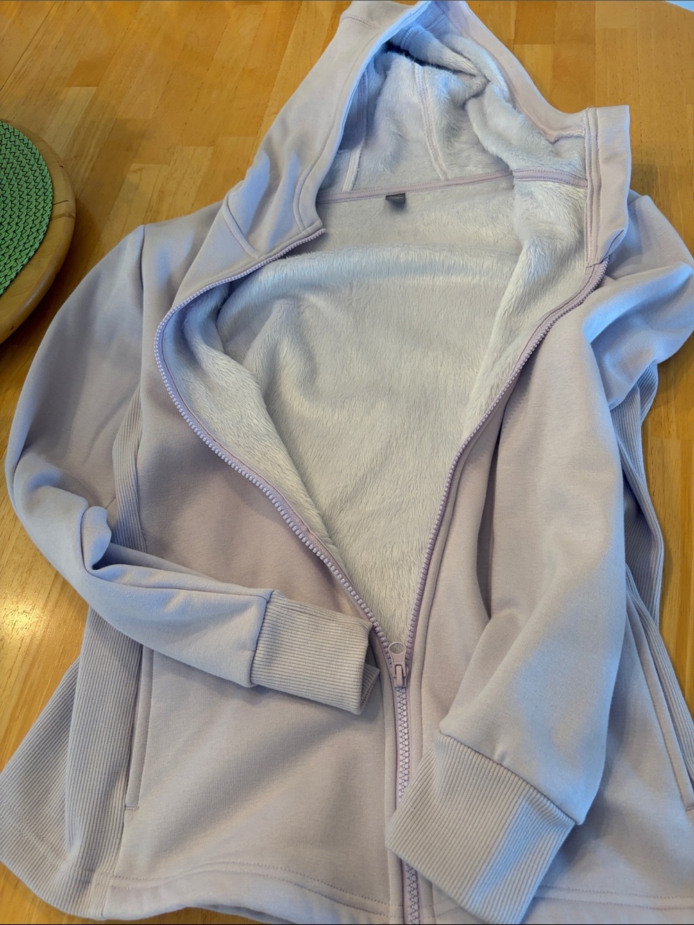 Joe Fresh Light Lavender Teddy-Lined Zip Hoodie